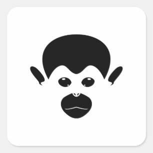 Saimiri Monkey Fyrkantigt Klistermärke