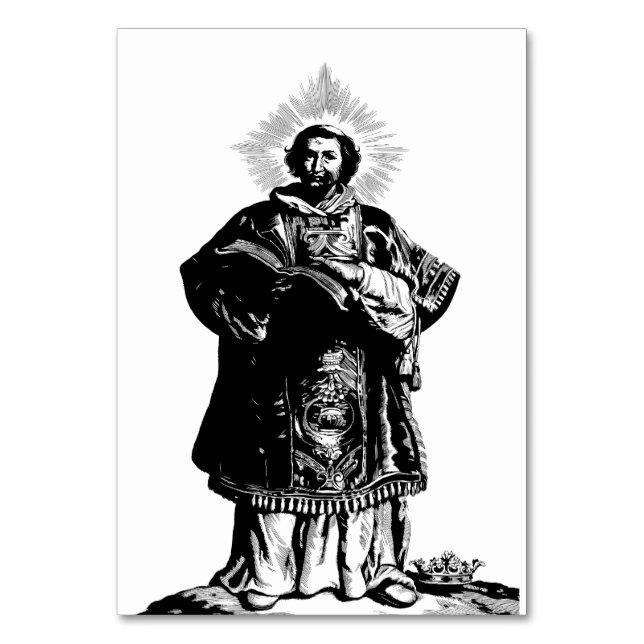 Saint Adalbert från Prag Bishop och Martyr Bordsnummer (Framsidan)