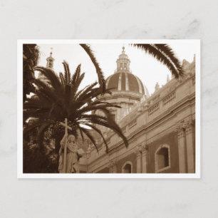 Saint Agata-katedralen i Catania, Sicilien, Italie Vykort