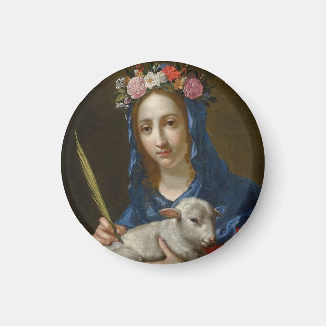Saint Agatha (av Cesare Dandini) Magnet (Framsidan)