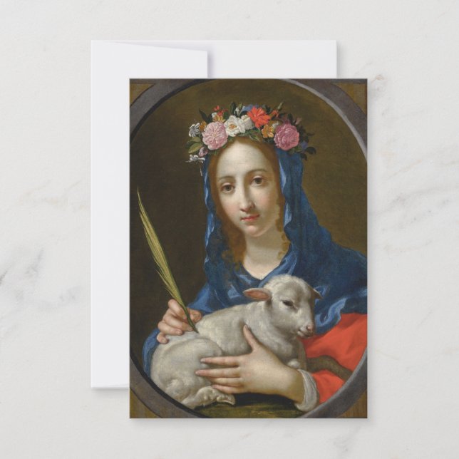 Saint Agatha med Prayer Kort (Framsida)