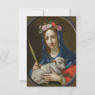 Saint Agatha med Prayer Kort