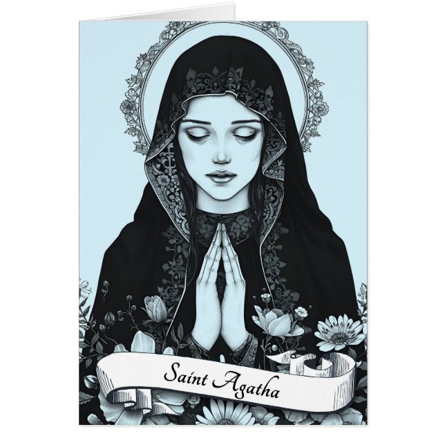 Saint Agatha of Sicily Patron of Nurses OBS Kort (Framsidan)