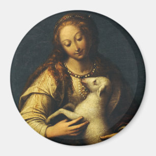 Saint Agnes av Orsola Maddalena Caccia Magnet