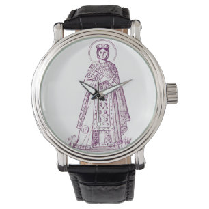Saint Agnes av Rom greek mosaic Armbandsur