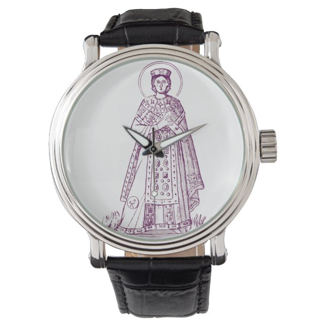 Saint Agnes av Rom greek mosaic Armbandsur (Framsida)