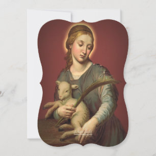 Saint Agnes i Rom med Prayer Julkort