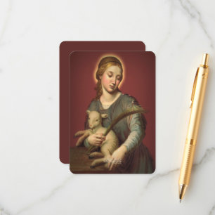 Saint Agnes i Rom med Prayer Tilläggskort
