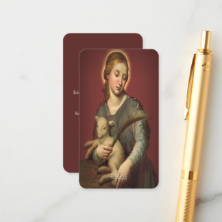 Saint Agnes i Rom med Prayer Tilläggskort
