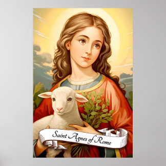 Saint Agnes i Rom Poster