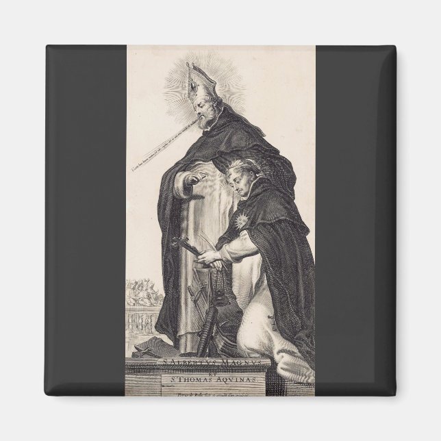 Saint Albert den Underbara och saint Thomas Aquina Magnet (Framsidan)