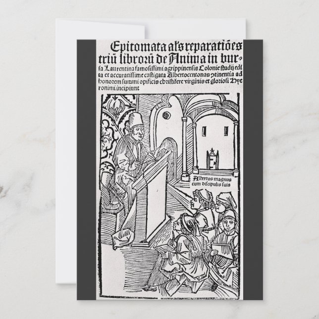 Saint Albertus Magnus Doktor i kyrkan Inbjudningar (Framsida)