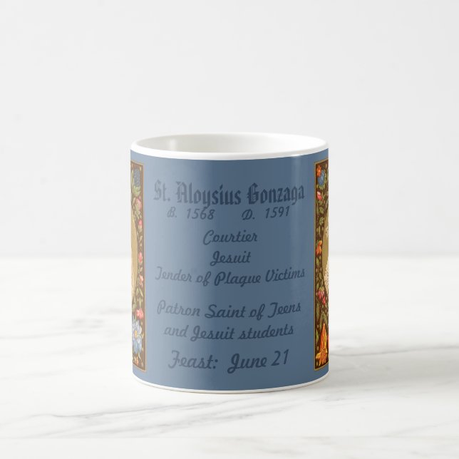 Saint Aloysius Gonzaga (PM 01) Kaffe Mugg 2a (Center)