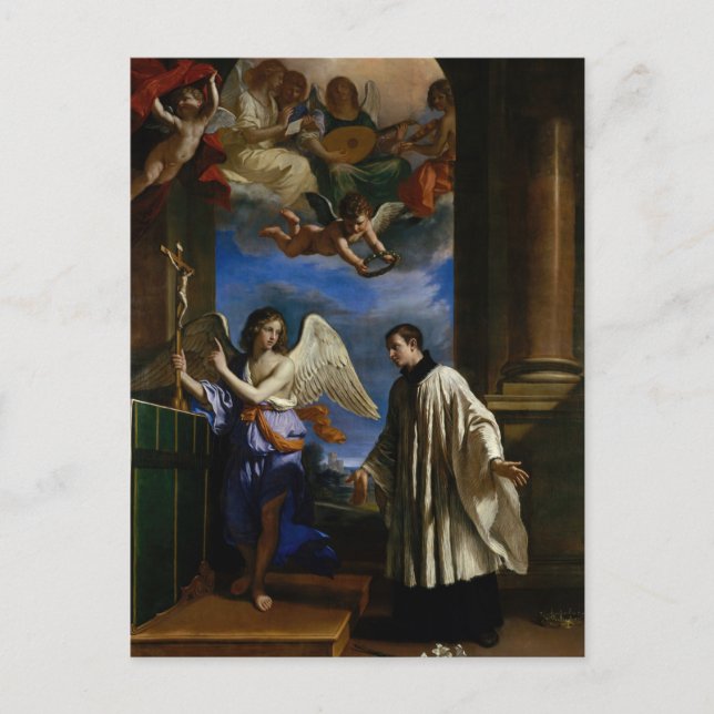 Saint Aloysius Gonzaga-voket av Guercino Vykort (Framsida)