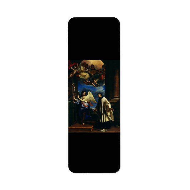 Saint Aloysius Luigi Gonzaga Returadress Etikett (Framsidan)