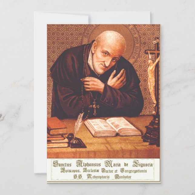 Saint Alphonsus Liguori Tack Kort (Framsida)