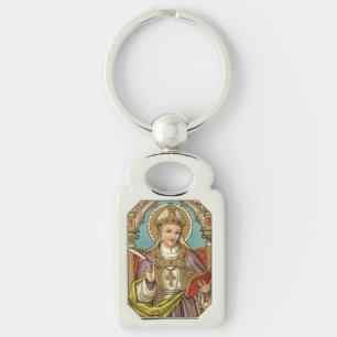 Saint Alphonsus Liguori (VVP 005) Rektangulärt Silverfärgad Nyckelring