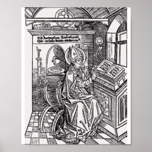 Saint Ambrose i Milano Poster