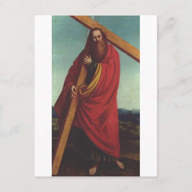 Saint Andrew Apostle Martyr Vykort (Framsida)