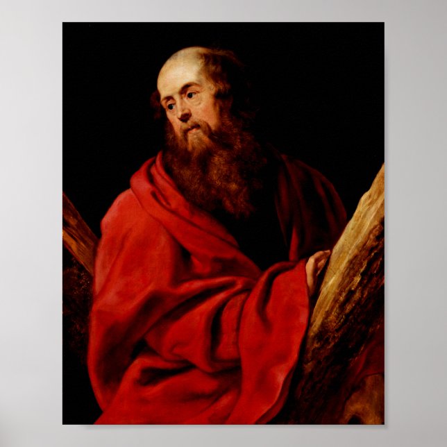 Saint Andrew av Peter Paul Rubens Poster (Framsidan)