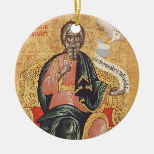 Saint Andrew den ortodoxa ikonen Apostle Julgransprydnad Keramik