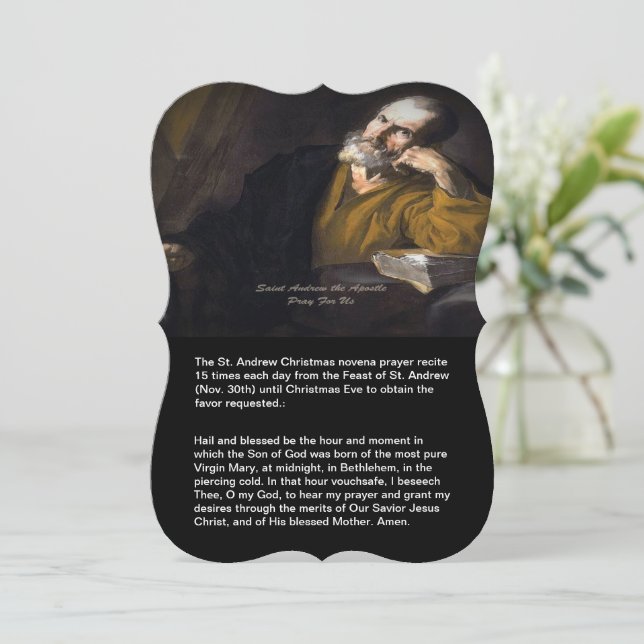 Saint Andrew jul Novena Julkort (Stående Fram)