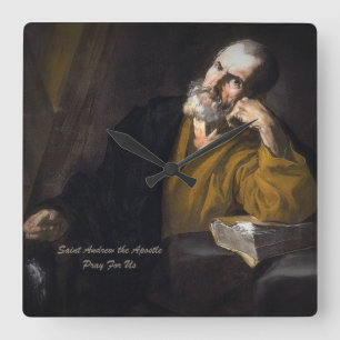 Saint Andrew The Apostle Fyrkantig Klocka