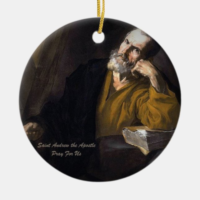 Saint Andrew The Apostle Julgransprydnad Keramik (Framsidan)