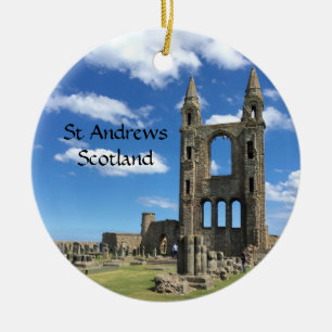 Saint Andrews Scotland Cathedral Saint Andrew Julgransprydnad Keramik