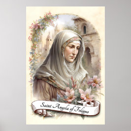 Saint Angela av Foligno Poster