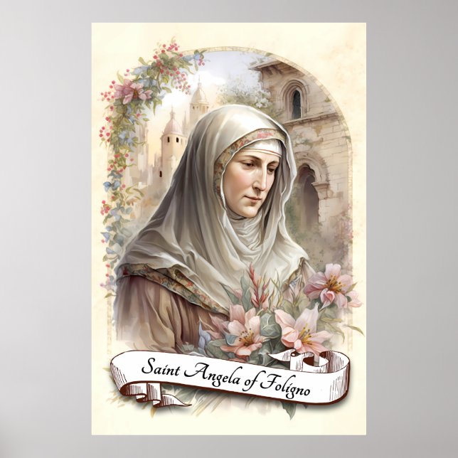 Saint Angela av Foligno Poster (Framsidan)