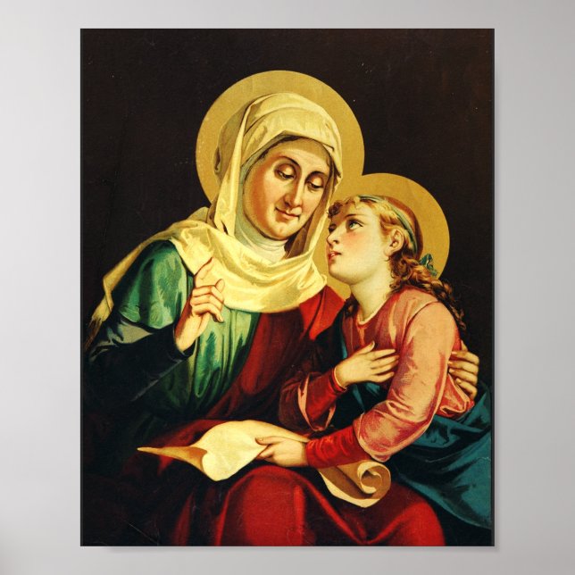 Saint Ann och Virgin Mary Poster (Framsidan)