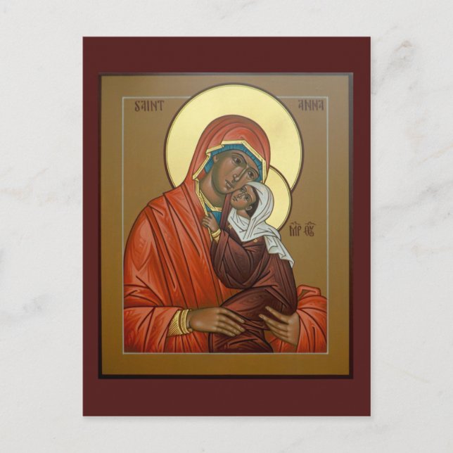 Saint Anna Prayer Card Vykort (Framsida)