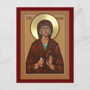 Saint Anna, Prophetess Icon Prayer Card Vykort