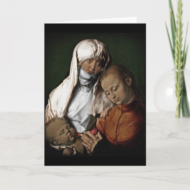 Saint Anne Admiring Baby Jesus Helgkort (Framsida)