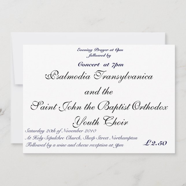 Saint Anne's Festival inbjudningskort 2010 (Framsida)