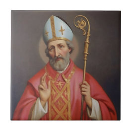 Saint Anselm of Canterbury Tile Kakelplatta