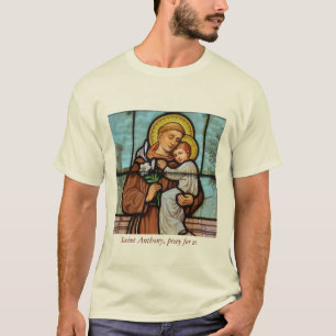 Saint Anthony ber för oss katolsk religiösa shirt T