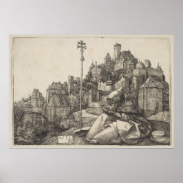 Saint Anthony Engrave av Albrecht Durer Poster