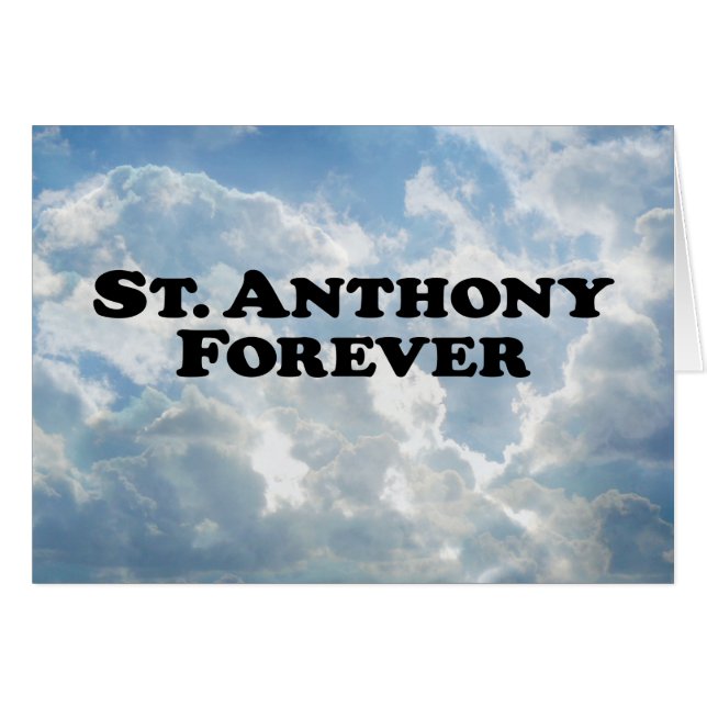 Saint Anthony Forever - Basic Hälsningskort (Framsidan Horizontal)