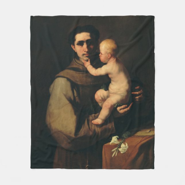 Saint Anthony i Padua av Luca Giordano Fleecefilt (Framsidan)