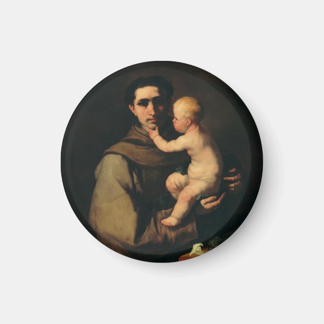 Saint Anthony i Padua av Luca Giordano Magnet (Framsidan)
