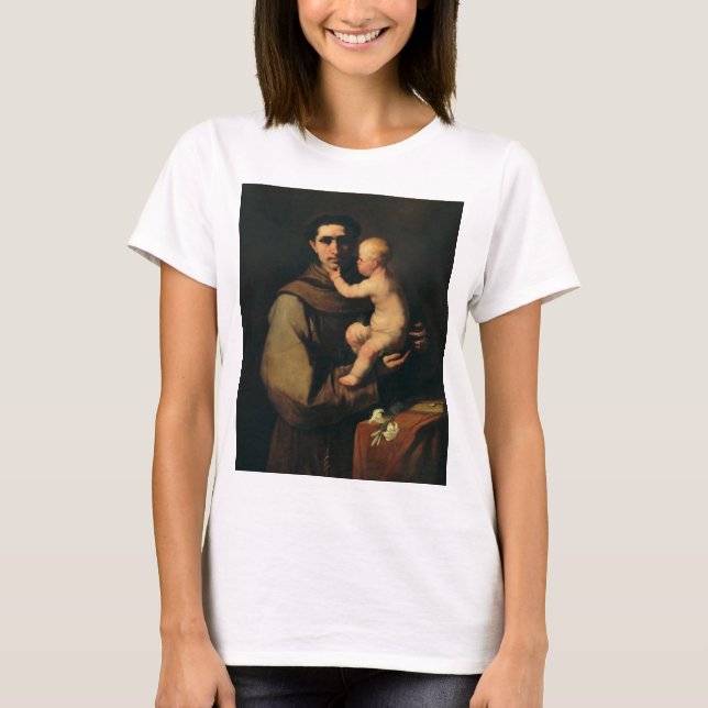 Saint Anthony i Padua av Luca Giordano T Shirt (Framsida)