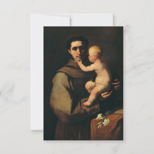 Saint Anthony i Padua av Luca Giordano Tack Kort (Framsida)