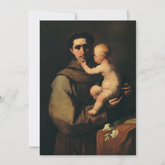 Saint Anthony i Padua av Luca Giordano Tack Kort (Framsida)
