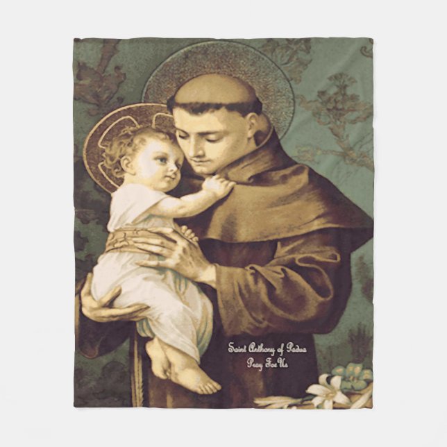 Saint Anthony i Padua Fleecefilt (Framsidan)