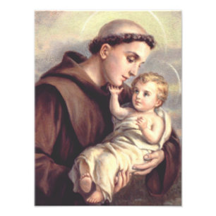 Saint Anthony i Padua Fototryck