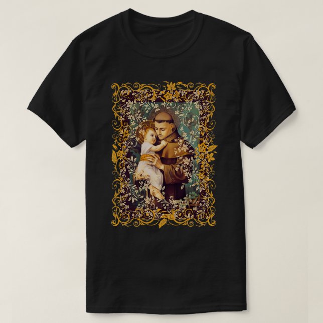 Saint Anthony i Padua-katolska St. T Shirt (Design framsida)