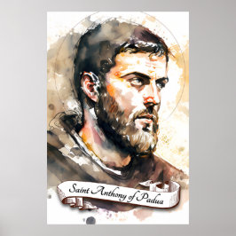 Saint Anthony i Padua Poster
