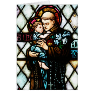 Saint Anthony of Padua Holding a Child Hälsningskort
